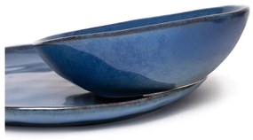 Serviciu de masă 16 buc. albastru închis din gresie Glosia - Bonami Selection