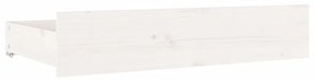 Cadru de pat cu sertare, alb, 140x200 cm Alb, 140 x 200 cm