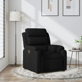 vidaXL Fotoliu rabatabil, negru, material textil