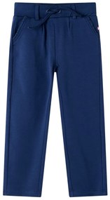 Pantaloni pentru copii cu șnur, bleumarin, 128