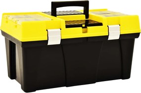 vidaXL Cutie de scule, galben, 595x337x316 mm, plastic