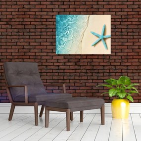 Tablou - Stea de mare pe plajă (70x50 cm)