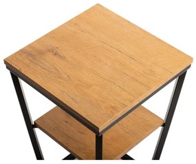 Măsuță laterală EXPAND 57x40 cm neagră/maro