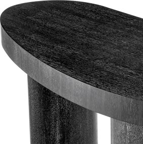 Birou design LUX din furnir de stejar Vence, gri carbune