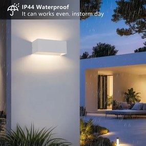 Brilagi - Aplică de perete pentru exterior DONNANI LED/7W/230V 20 cm alb IP44