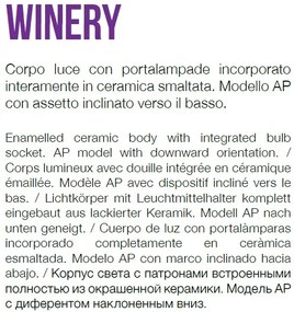 Aplica moderna din ceramica smaltuita WINERY AP1 BIANCO 180298