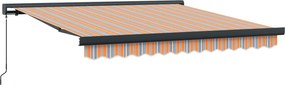 vidaXL Cortina Retractabilă Multicolour 350 x 250 cm Stofă și Metal