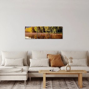 Tablou - După râu (cu ceas) (90x30 cm)