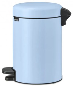 Cos de gunoi cu pedala Brabantia NewIcon 1005524, 3 L, Inchidere lina, Baza antiderapanta, Albastru deschis