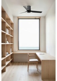 Ventilator de tavan FARO 33834 MINI PUNT TUB S negru d. 90 cm + telecomandă