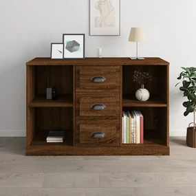 816239 vidaXL Servantă, stejar maro, 104,5x35,5x67,5 cm, lemn prelucrat