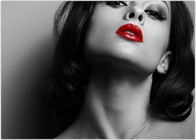 Tablou - Portretul unei femei cu ruj roșu (70x50 cm)