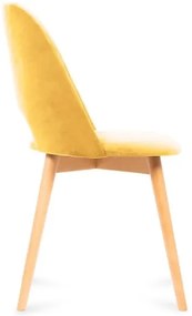 Scaun de dining TINO 86x48 cm galben/stejar deschis