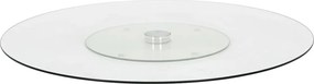 vidaXL Platou servire rotativ transparent, 60 cm, sticlă securizată