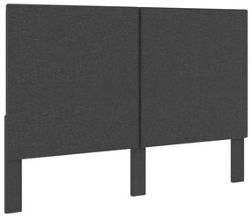 vidaXL Tăblie de pat, gri închis, 140 x 200 cm, material textil