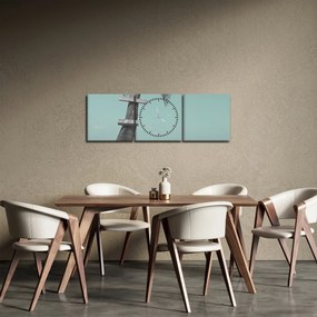 Tablou - Palma în Caraibe (cu ceas) (90x30 cm)