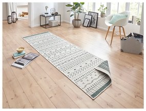 Covor adecvat pentru exterior NORTHRUGS Kuba, 80 x 350 cm, verde-crem