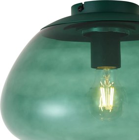 Plafonieră de design verde cu sticlă verde - Giselle