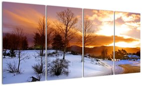 Tablou de peisaj de iarnă (160x80cm)