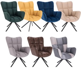 Scaun de design, ţesătură albastră, KOMODO