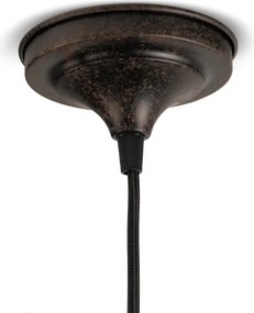 BRILAGI - Pendul cu cablu FORGE 1xE27/60W/230V Ø 22 cm maro