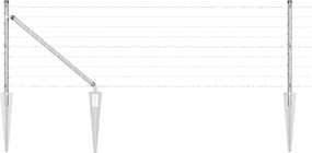 vidaXL Gard cu Stâlp Argintiu 0,6 x 50 m Oțel
