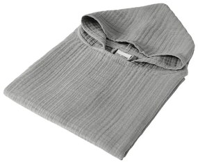 Poncho pentru copii gri din muselină Juno – Foutastic