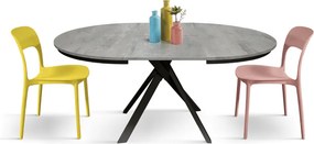 MASA ROTUNDA EXTENSIBILA LILA-PICIOR METALIC -BLAT GRI - PICIOR NEGRU