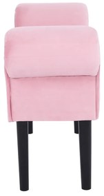 Bancă, catifea Velvet, roz învechit/negru, BURDA