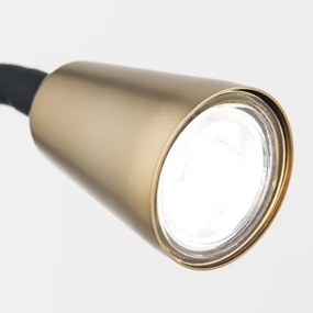 Orion DOTTY - Lampă de birou flexibilă cu clemă, 1xGU10/10W/230V, alamă/negru