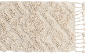 Covor crem cu ciucuri HILMA 50 x 80 cm