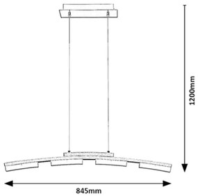 Lustra LED suspendata design modern Eucalyptus