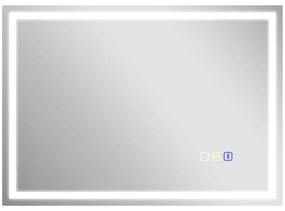 HOMCOM Oglindă Baie Antiaburire cu Lumină LED și Difuzor Bluetooth 50x70 cm | Aosom Romania