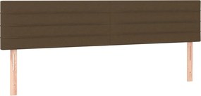 vidaXL Tăblii de pat, maro închis, 160x5x78/88 cm, textil
