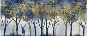 Tablou cerbul în pădure (120x50 cm)