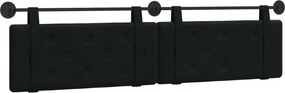 vidaXL Cap de pat suspendat Pe perete Negru 210 x 55 x 5 cm Catifea