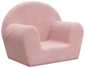 341766 vidaXL Canapea pentru copii, roz, pluș moale