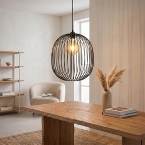 Lampă suspendată pe cablu DESTELLO 1xE27/15W/230V Ø 33 cm negru