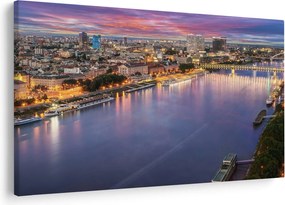 Tablou cu orașul Bratislava cu râu (90x60 cm)