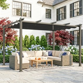 Outsunny Pergola cu Acoperis Retractabil de 3 x 4 (m) | Aosom Romania