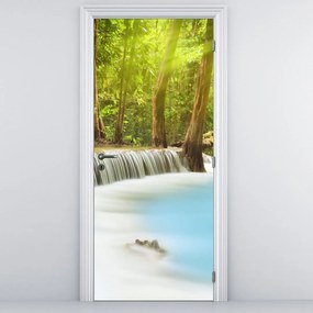 Fototapet pentru ușă - Huai Mae Kamin, cascade în pădure (95x205cm)
