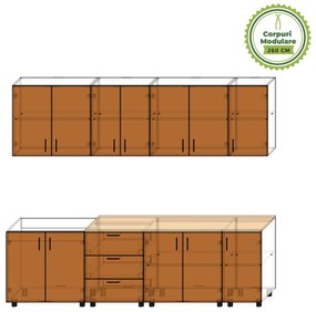 Configurator Bucatarie Modulara, Culoare Sonoma