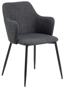Set de scaune de sufragerie gri antracit 2 buc. tapițat Ilsa – Actona
