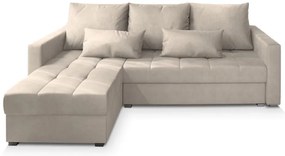 Canapea coltar extensibil ZENOVA 220 x 140 cm, reversibila - crem