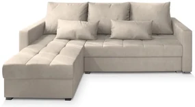 Canapea coltar extensibil ZENOVA 220 x 140 cm, reversibila - crem