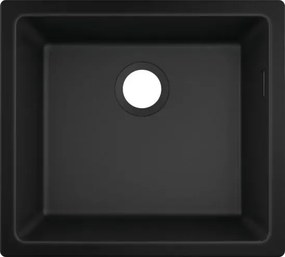 Chiuveta compozit Hansgrohe S51 SilicaTec negru grafit 50x45 cm