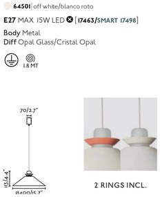 Lustra / Pendul modern design industrial 40cm NAOS