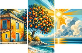 Tablou - Casă cu portocale I. (90x60 cm)