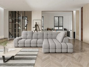 Coltar extensibil TOLLO L, sezlong dreapta, stofa clasica gri - Austin
