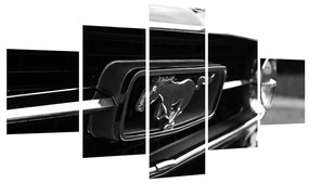 Tablou detailat cu mașina Mustang (125x70 cm), în 40 de alte dimensiuni noi